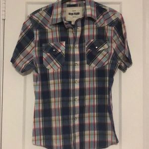 Men’s Plaid Snap Button Up
